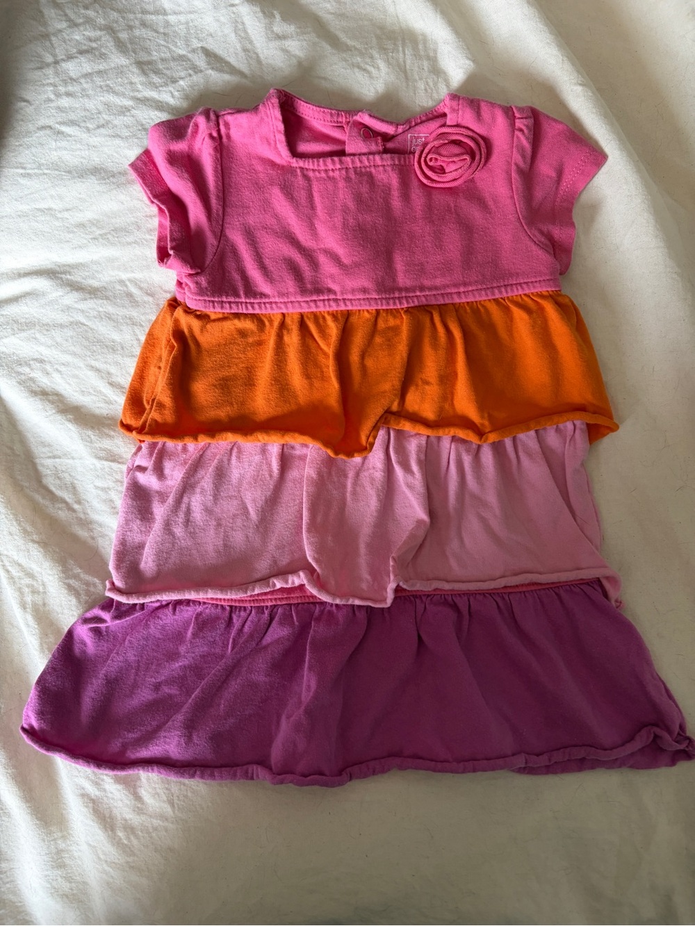 Carter's Bright Pink Girls Sundress with Ruffle Tier